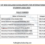 New Zealand Scholarships